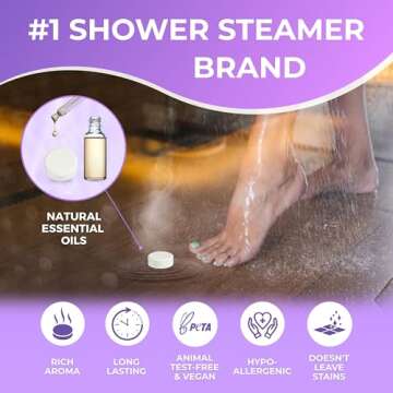 Cleverfy Shower Steamers Aromatherapy - Christmas Tube Gift Box for Women and Stocking Stuffers for Adults and Teens. Pack of 3 Shower Bombs with Essential Oils for Personal Care and Relaxation