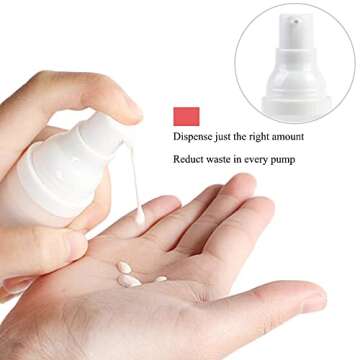 MILD EAST Airless Pump Bottles, Airless Cosmetic Container with Cosmetic Spatula -Refillable Container for Creams, Gels & Lotions,Travel Containers for Toiletries