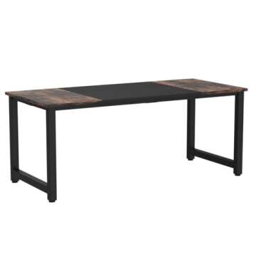 Tribesigns 70.8”Executive Desk, Large Office Computer Desk with Thicken Frame