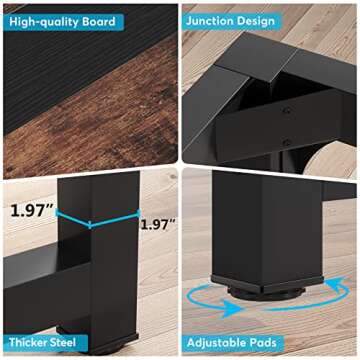 Tribesigns 70.8”Executive Desk, Large Office Computer Desk with Thicken Frame