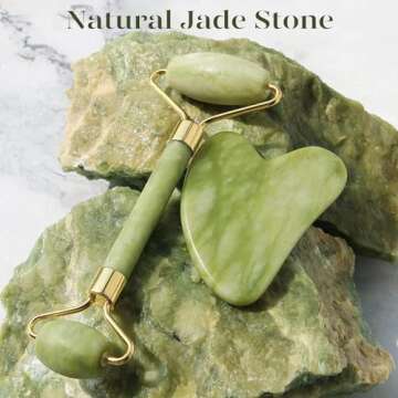 Jade Roller & Gua Sha Set for Refreshing Skin Care