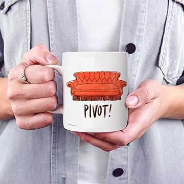 Friends the Television Show – Pivot! – Central Perk Couch - One 11 oz Ceramic Coffee Mug – Officially Licensed Merchandise - Perfect for Gifting or Collecting