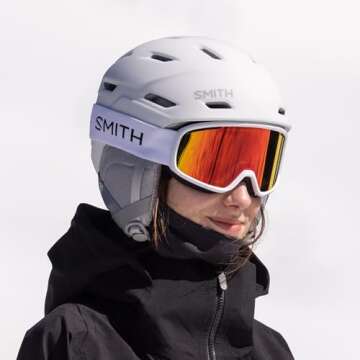 Smith Mirage Helmet for Women – Adult Snowsports Helmet with MIPS Technology + Zonal Koroyd Coverage – Lightweight Protection for Skiing & Snowboarding– Matte White, Medium