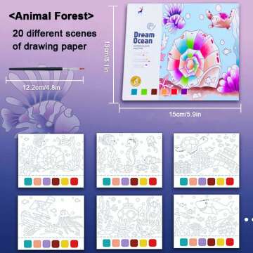 Watercolor Coloring Books for Kids Ages 4-8