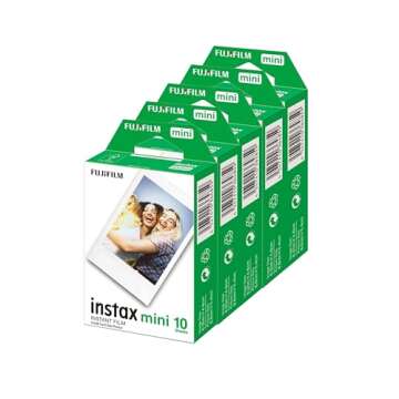 Fujifilm Instax Mini Instant Film, 10 Sheets×5 Pack(Total 50 Shoots)