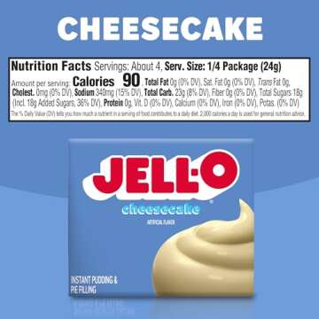 Jell-O Cheesecake Instant Pudding & Pie Filling Mix (3.4 oz Box)