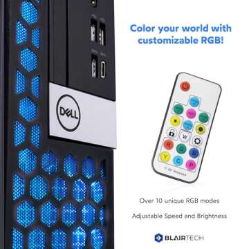 Dell OptiPlex RGB 3060 Desktop Computer Windows 11 Pro Hexa Core i5-8500 3.0Ghz 32GB DDR4 1TB M.2 NVMe AX200 Built-in WiFi Small Form Factor PC (Renewed) (RGB Honeycomb 3060)