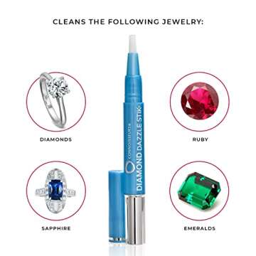 CONNOISSEURS Diamond Dazzle Stik, Portable Diamond Cleaner for Rings and Other Jewelry - Bring Out The Sparkle in Your Diamonds and Precious Stones