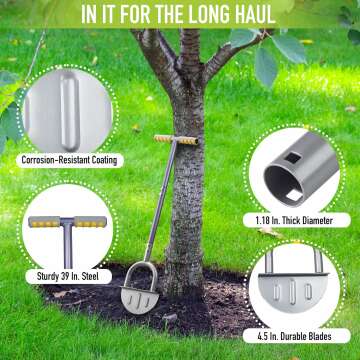 Half-Moon Edger Lawn Tool for Gardening and Borders