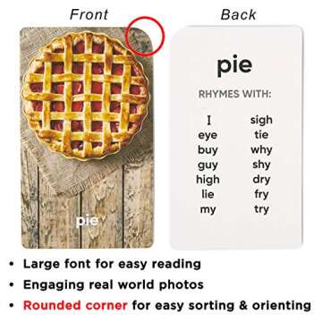 Think Thank Scholar Rhyming Words Flash Cards (Word Family) Ending Sounds/Rhymes - Language, Phonics and Spelling Skills Learning for Kindergarden, 1st, 2nd, 3rd Grade. Kids Ages 4, 5, 6, 7 & 8+