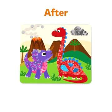 Skillmatics Art Activity - Dot It Dinosaurs, No Mess Sticker Art for Kids, Craft Kits, DIY Activity, Gifts for Boys & Girls Ages 3, 4, 5, 6, 7, Travel Toys for Toddlers