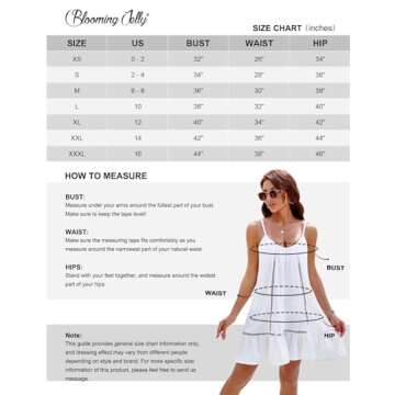 Blooming Jelly Womens Bathing Suit Cover Up Swim Beach Dresses Cover Ups Spaghetti Straps Swimsuit Coverups (M, White)