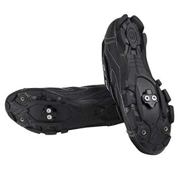 BV Bike Cleats - Compatible with Shimano SPD & Look X-Track Pedals for Spinning, Indoor Cycling, and Mountain Biking - Easy Cleat Release, Top Power Transfer, Customizable Stability