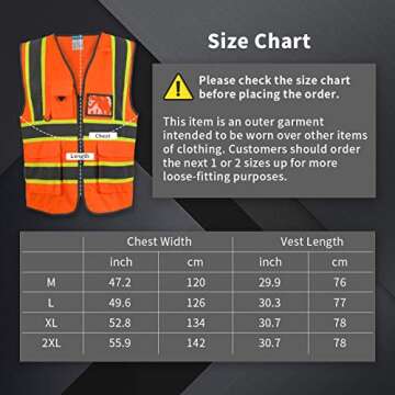 High Visibility Safety Vest with Reflective Strips