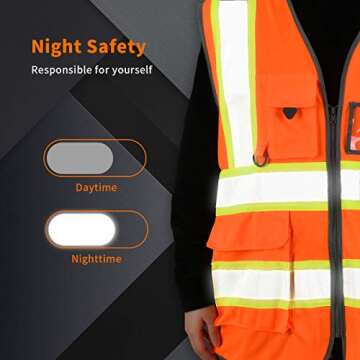 High Visibility Safety Vest with Reflective Strips