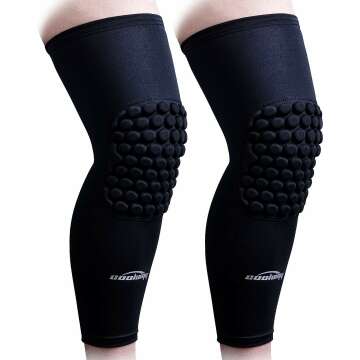 Youth Basketball Knee Pads - Compression Leg Sleeves