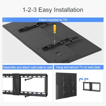 Tilt TV Wall Mount Bracket for 37-82" TVs