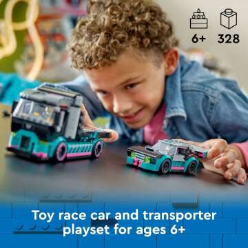 LEGO City Race Car Playset with Carrier Truck