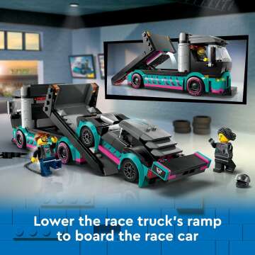 LEGO City Race Car Playset with Carrier Truck