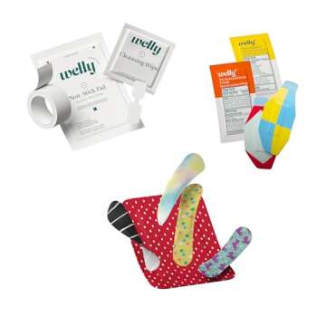 Welly First Aid Kit - Adhesive Flexible Fabric and Waterproof Bandages, Tape and Non-Stick Pads, Butterfly Strips, Single Use Ointments Triple Antibiotic and Hydrocortisone, and Ibuprofen - 130 Count