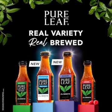 Pure Leaf Iced Tea, Blackberry, 18.5 Fl Oz Bottles (Pack of 12)