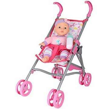 Dream Collection Baby Doll Care Gift Set with Stroller