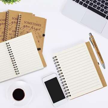 Yeaqee 100 Pcs Employee Appreciation Gifts and Church Christian Gifts Set Include 50 Pcs Spiral Notebooks