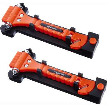 Emergency Seat Belt Cutter & Window Hammer Tool