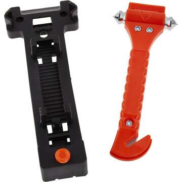 Emergency Seat Belt Cutter & Window Hammer Tool