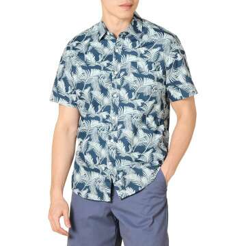 Amazon Essentials Men's Slim-Fit Short-Sleeve Shirt - Stylish Prints