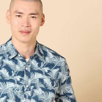 Slim-Fit Short-Sleeve Print Shirt for Men