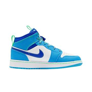 Jordan Youth 1 Mid SE GS DA8010 400 Sprite Blue - Size 6Y