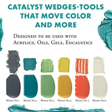 Princeton Catalyst Tools, Art Supplies for Texturizing and Moving Paint, Wedge- Grey