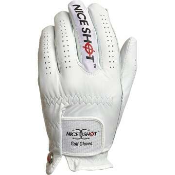 Men's Premium White Leather Golf Glove