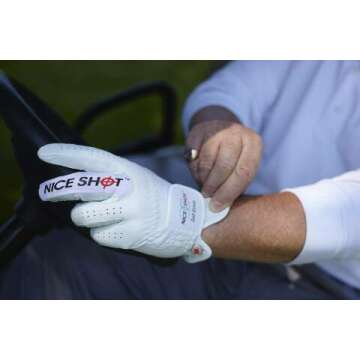 Men's Premium White Leather Golf Glove