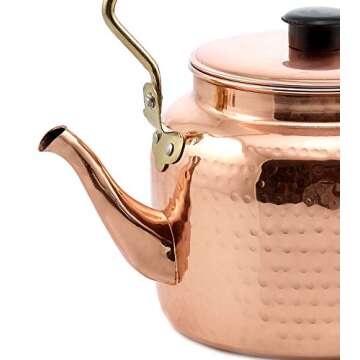 Old Dutch International Hammered Tea Kettle, Copper, 2 quart