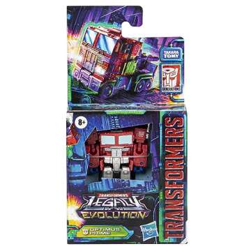 Transformers Toys Legacy Evolution Core Class Optimus Prime Toy, 3.5-inch, Action Figure for Boys and Girls Ages 8 and Up