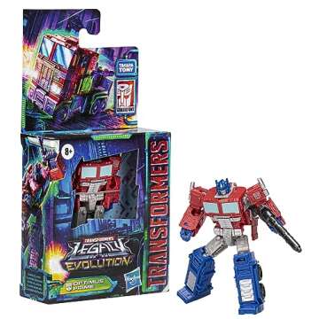 Transformers Toys Legacy Evolution Core Class Optimus Prime Toy, 3.5-inch, Action Figure for Boys and Girls Ages 8 and Up