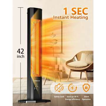 Haimmy 42in Outdoor Electric Patio Heater