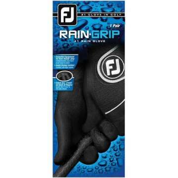 FootJoy RainGrip Golf Gloves for Men - White Pair