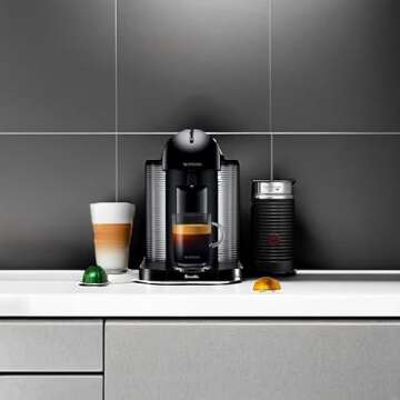 Nespresso Vertuo Coffee and Espresso Maker by Breville, Matte Black with Aeroccino Milk Frother