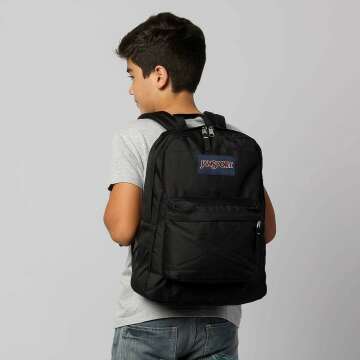 Stylish JanSport SuperBreak Black School Backpack