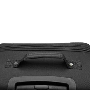 U.S. Traveler Aviron Bay Expandable Softside Spinner Wheels, Black, 3 Piece Luggage