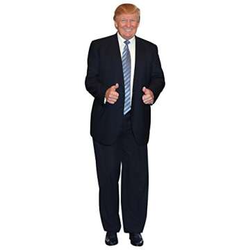 aahs!! Engraving Donald Trump Stand Up | Cardboard Cutout | 6 feet Life Size Standee Picture Poster Photo Print of President | Blue Tie