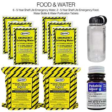 Ready America 72 Hour Deluxe Emergency Kit, 2-Person 3-Day Backpack, First Aid Kit, Survival Blanket, Power Station, Emergency Food, Portable Disaster Preparedness Go-Bag for Earthquake, Fire, Flood