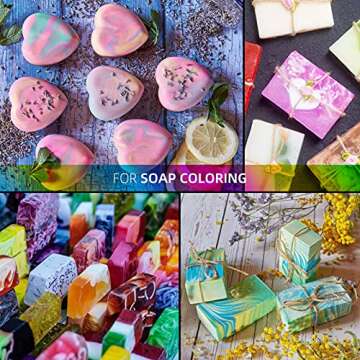 20 Colors Bath Bomb Soap Dye - Wayin Liquid Based Soap Colorant, Food Grade Coloring, Skin Safe, Vibrant Neon Soap Coloring for Soap Making DIY, Bath Bomb Supplies Kits, Bath Salt Crafting, Slime Dye