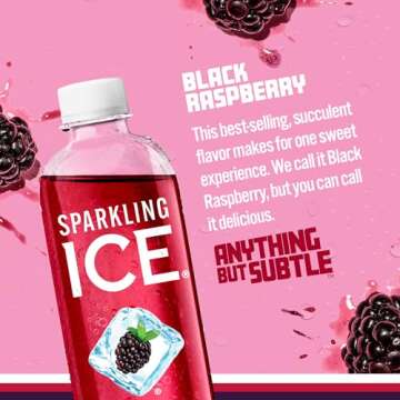 Sparkling Ice Black Raspberry Sparkling Water - Zero Sugar Hydration