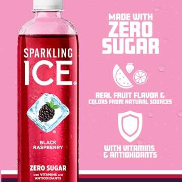 Sparkling Ice Black Raspberry Flavored Water 12 Pack