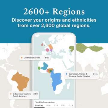 AncestryDNA Genetic Test Kit + 3-Month Ancestry World Explorer Membership: DNA Ethnicity Test, Find Relatives, Family History, Complete DNA Test, Ancestry Reports, Origins & Ethnicities, 1 Kit