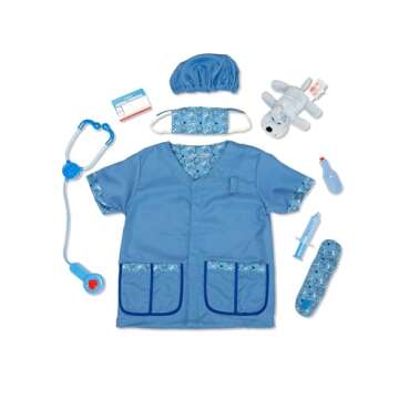 Melissa & Doug Veterinarian Role-Play Costume Set (Frustration-Free Packaging) - Kids Vet Costume Pretend Play Dress-Up